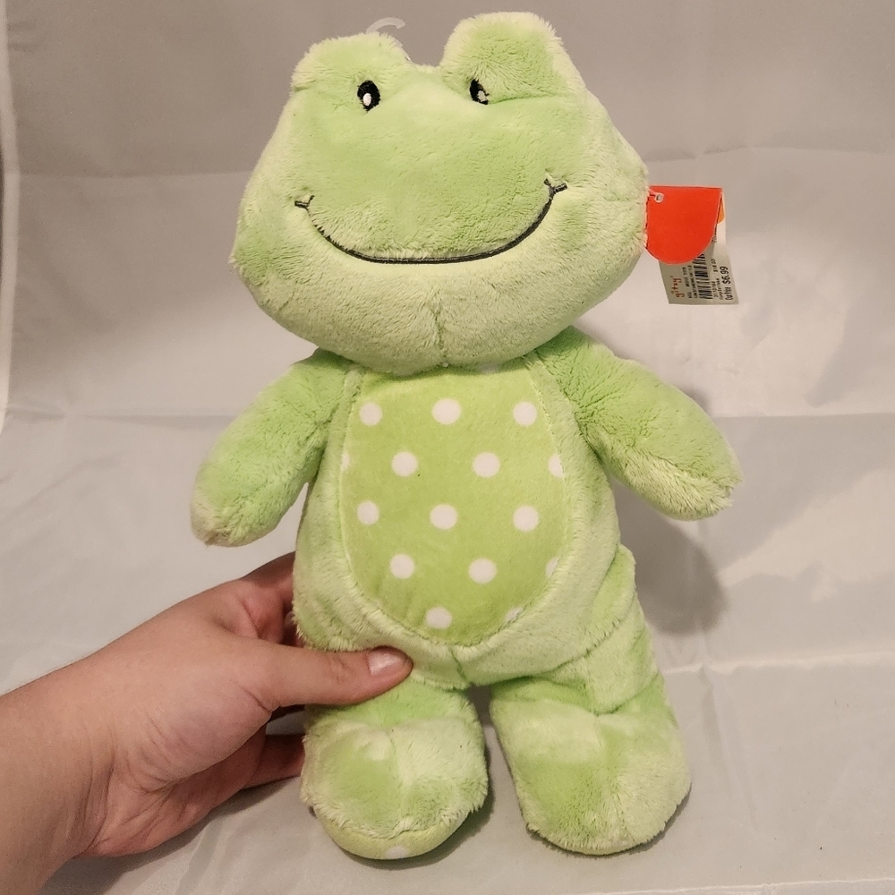 Brand New 12” Gitzy Rattle Frog Plush Stuffed Animal